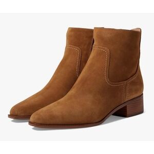 Cole Haan NAIA Women's Modern Ankle Boot Suede Brown Carmel Size 8.5